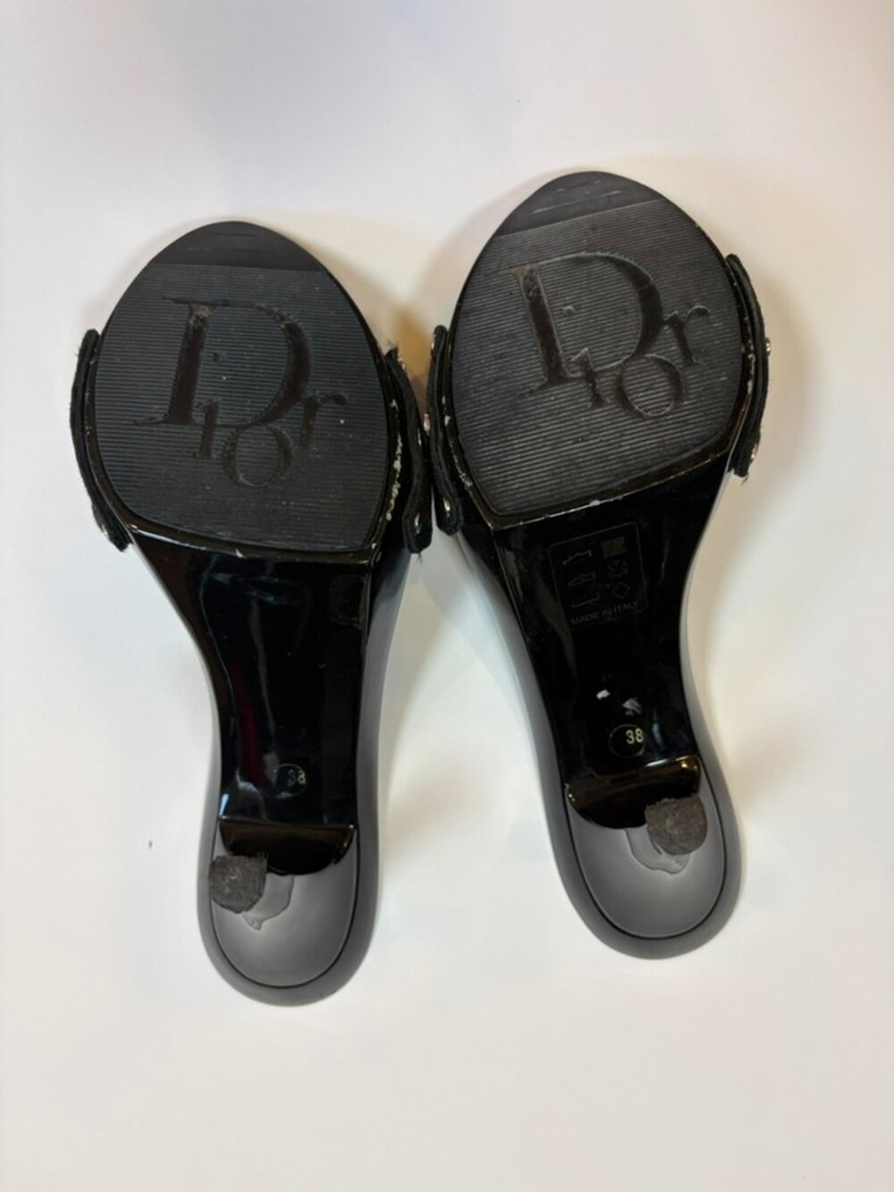 Christian Dior John Galliano Monogram Mules | Black Jacquard | CD | Buckle Sz 38 - Picture 4 of 13